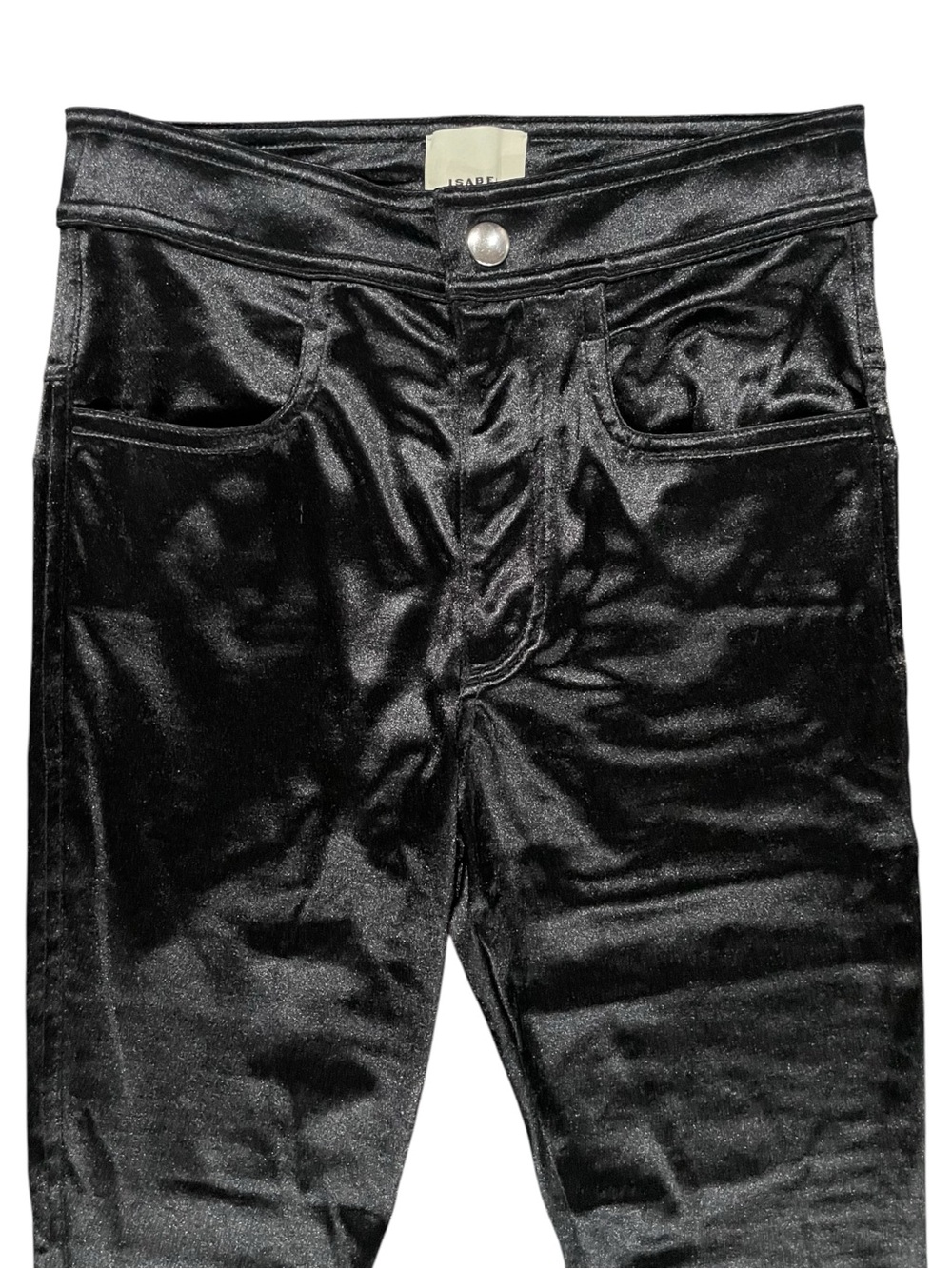 ISABEL MARANT Erna Metallic Satin Stretch Skinny Pants US 2 XS - Picture 6 of 15